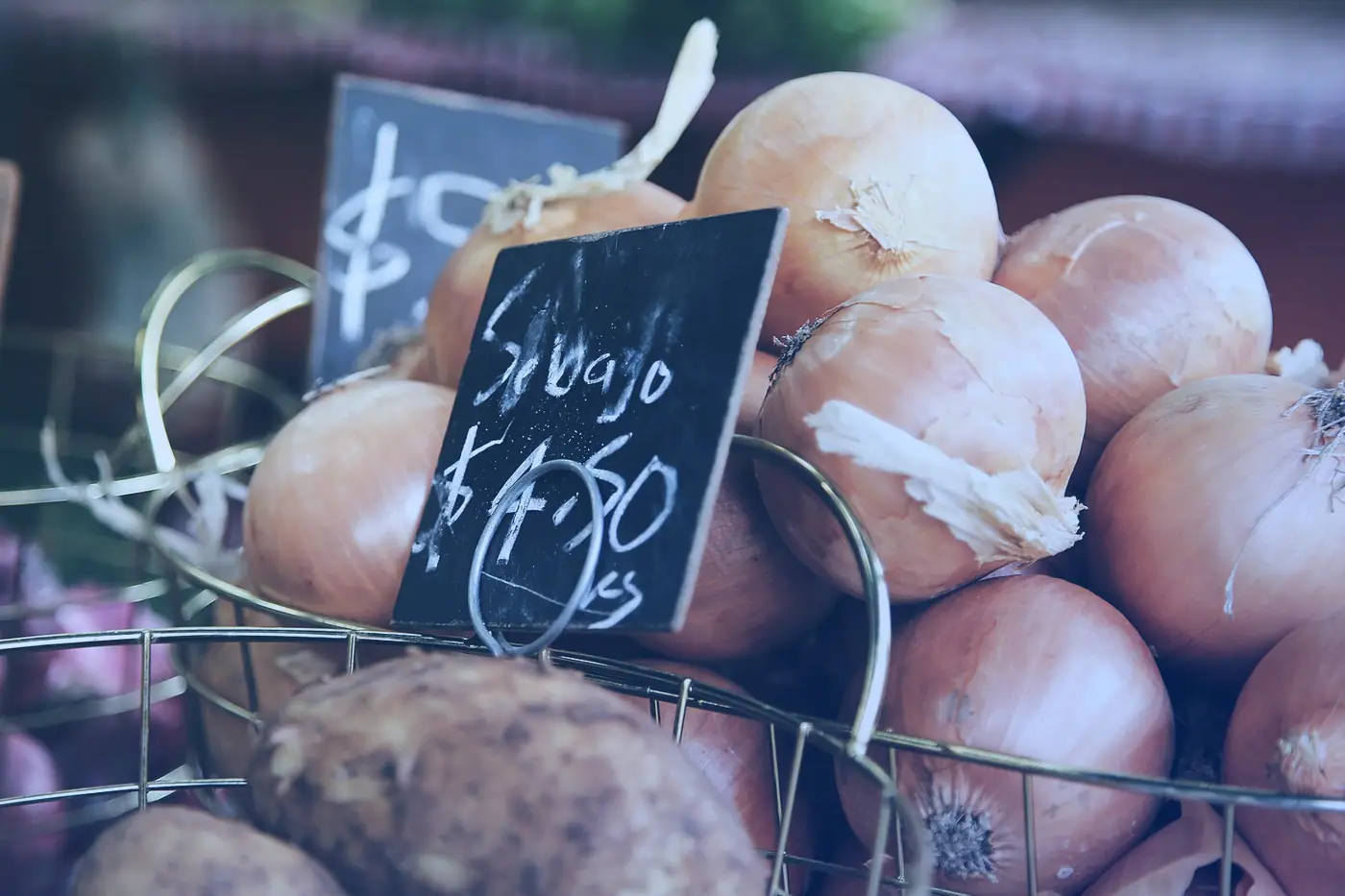 Vegetables for sale at a market