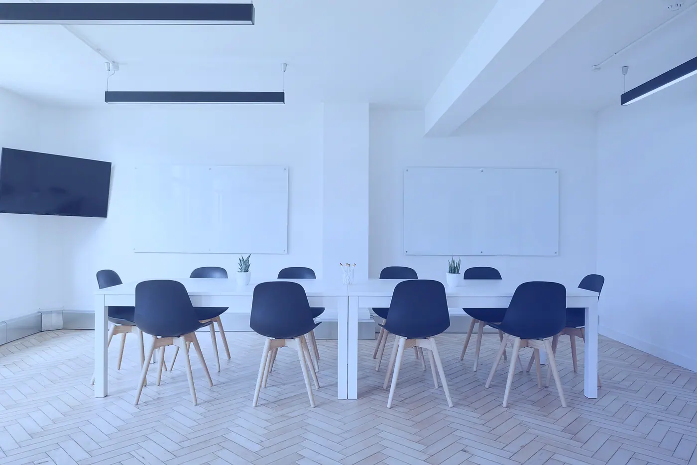 A bright conference room